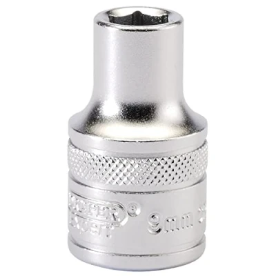 Image of Draper 6 Point Metric Socket, 1/2&quot; Sq. Dr., 9mm