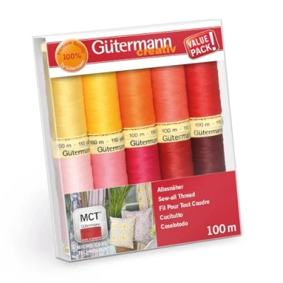 Image of Gütermann creativ Sewing Thread set with 10 spools Sew all 100 m