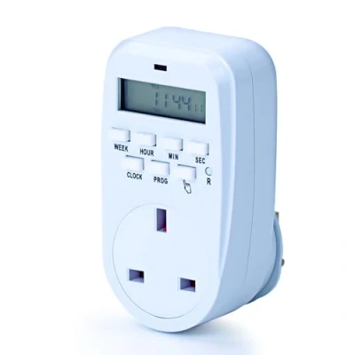 Image of Status: IONOS Timer Switch 7 Day Digital Light White UK Plug ION7DDT10
