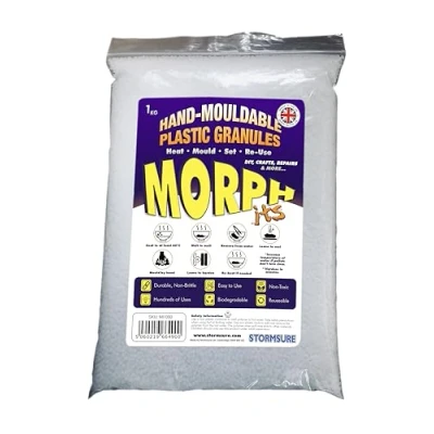 Image of Morphits Reusable Hand Mouldable ThermoPlastic BioPlastic Polymorph 1kg Easy to Use, Non Toxic, Suitable for Various Applications, Endlessly