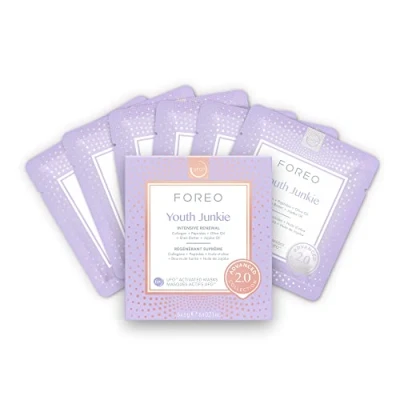Image of Youth Junkie Advanced Collection 2.0 UFO Activated Facial Mask, Hydrating Facial, Antiaging, Beauty &amp; Personal Care, Collagen Olive Oil, All skin Types, Dry with Wrinkles, 6 Pieces in pack