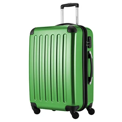Image of HAUPTSTADTKOFFER Alex Luggage Suitcase Hardside Spinner Trolley 4 Wheel Expandable, 65cm, green
