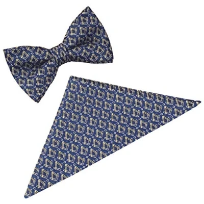 Image of Men&#039;s Freemasons Masonic Bow Tie &amp; Hanky Set