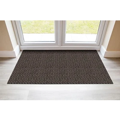 Image of eXtreme Door Mats for Indoor 4m x 1m Heavy Duty Entrance Matting Hallways, Kitchen, &amp; Office Non Slip, Dirt Trapper, and Super Absorbent Barrier Mat Front Back Beige