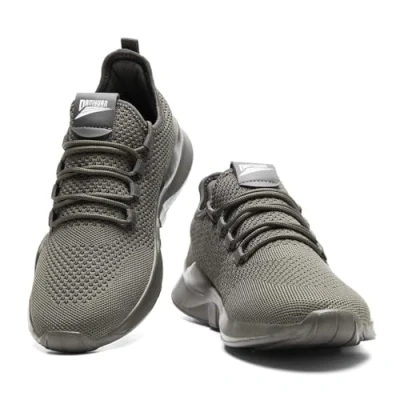 Image of AZSDXS Men Running Trainers Lightweight Walking Shoes Fashion Breathable Jogging Athletic Sneakers Casual Gym Tennis Fitness Sport Outdoor Gray 10