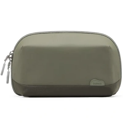Image of Inateck 180 Open Cable Organiser Bag Electronics Accessories Travel Gadgets Organizer Splashproof, Pouch Tech Storage with Handle, AB03007 Olive