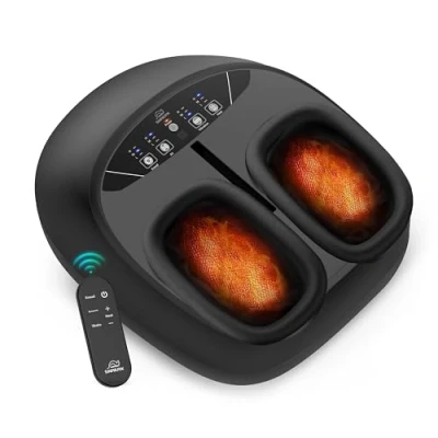 Image of Snailax Shiatsu Foot Massager with Remote Control, Electric Massagers for Pain and Circulation, Plantar Fasciitis, Deep Kneading, Compression, Vibration Warmer, Gifts Women…