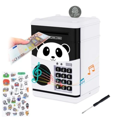 Image of MOMMED Electronic Money Box for Children Digital Piggy with Password Large Electric Coins and Bills Great Mini ATM Automatic Savings Machine