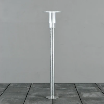 Image of Mode Outdoor Classic Short Post 8W LED Galvanized Steel Clear Plastic Rough Proof, IP54
