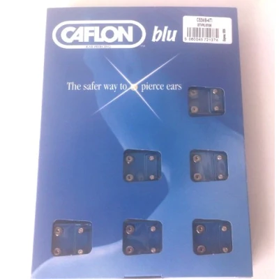 Image of 12 PAIRS OF TITANIUM CAFLON APRIL CRYSTAL STUDS
