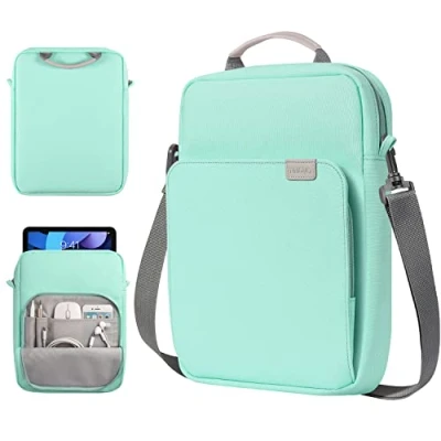 Image of TiMOVO 9 11 Inch Tablet Sleeve Bag with Shoulder Strap for iPad 10th Gen. 10.9&quot;, 9th/8th/7th 10.2&quot;, Air 11/Air 5th/4th 10.9&quot;,Galaxy Tab A9+/A9 Plus 11&quot;, Mint Green