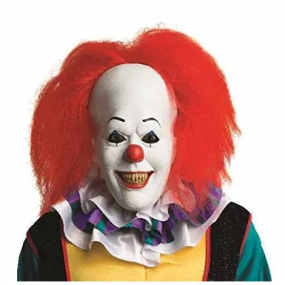 Image of Rubie&#039;s 68544 Official Pennywise It The Movie Adult Deluxe Mask with Hair Clown (One Size)