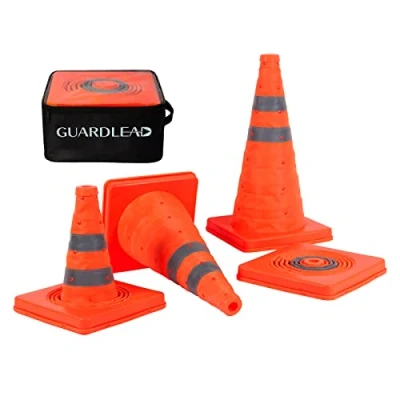Image of 18&#039;&#039; inch Collapsible Traffic Safety Cones, 4 pcs Multi Purpose Pop up Cones with Reflective Collar for Road Parking, Driving Practice