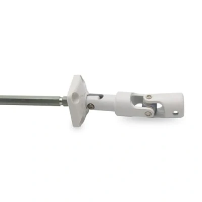 Image of Store &amp; Menuiserie 2.0 Box Outlet White Slot Offset Guide 6 Point Joint 7 Length 175 mm 30 Angulation D841N for Roller Shutters French Quality Carpentry Blind