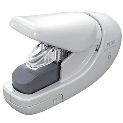 Image of PLUS Japan, Staple Free Stapler Green, 5 sheet capacity, 1 piece pack (1 x stapler)