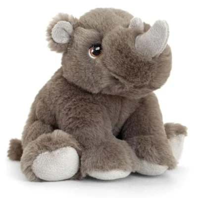 Image of Keel soft TOYS KEELECO 100% RECYCLED very RHINO 18CM ECO FRIENDLY