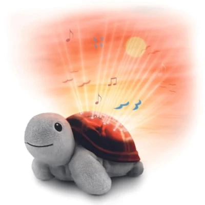 Image of ZAZU Tim The Turtle Projector Baby Slumber Portable Bed Lamp Sunset Sky 3 Soothing Melodies Gentle Brightness Cry Sensor Auto Shutoff