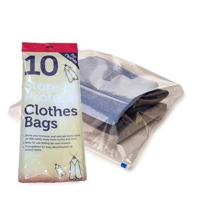 Image of 10 Lakeland Store &amp; Protect Zip Seal Clothes Storage Bags From Dust Moths 35cm x 45cm