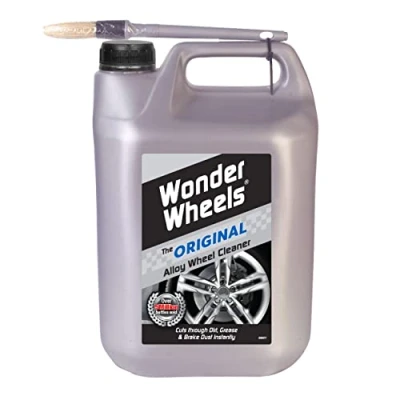 Image of Wonder Wheels The Original Alloy Wheel Cleaner 5L Auto Express Best Buy Easy to Apply Application Brush Included Cuts Through Dirt Grease Brake Dust Instantly Leaves an Outstanding Shine