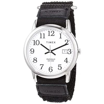Image of Timex Easy Reader Men&#039;s 35mm Black Fast wrap Strap Date Window Quartz Watch TW2U84900