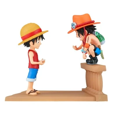 Image of Banpresto BP89475P Monkey D. Luffy &amp; Portgas Ace One Piece World Collectable Log Stories Action Figure 8 cm Multi Coloured