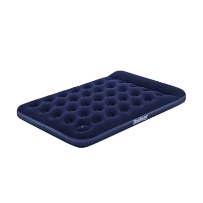 Image of Bestway Air Mattress, Full Size with Built In Foot Pump and Pillow Inflatable Mattress for Indoor Outdoor Use Two man, Blue