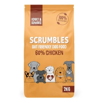 Image of Scrumbles Dry Dog Food with Fresh Chicken, 2 kg (Pack of 1),package may vary