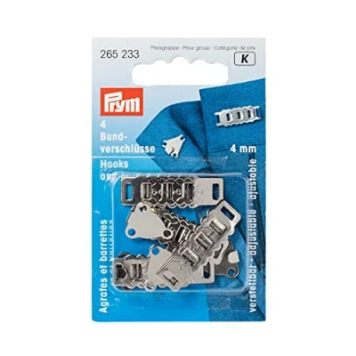 Image of Prym Silver Steel Hooks, Maulbreite 4 mm, silberfarbig, Stück