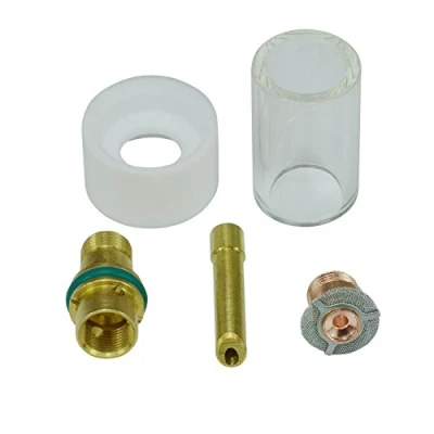 Image of RIVERWELD Wedge Collet Tungsten Apdapter Gas Saver Glass Cup Kit for WP 17 18 26 TIG Welding Torch 5pcs