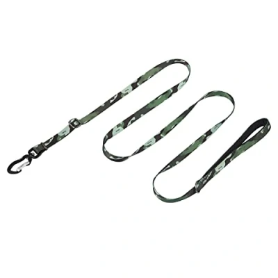 Image of Hyhug Pets Polyester Adjustable Length Dog Lead, Use Sturdy Aluminum Hooks，Light and strong，Super Soft Handle, Suitable For the Pursuit of Advanced Perfect Leash. (Small, Camo Green)