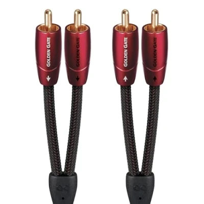 Image of Audioquest Golden Gate stereo cable with 4 RCA plugs, 0.6 m.