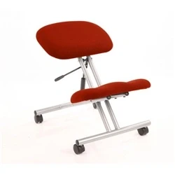 Image of Kneeler Kneeling Stool Silver Frame Bespoke Colour Tabasco Orange