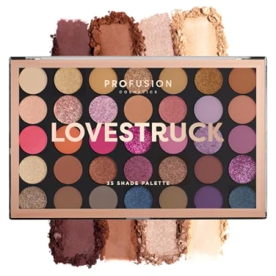 Image of Profusion Cosmetics Lovestruck 35 Shade Master Eyeshadow palette (roses are red, violets blue, this will make you swoon)