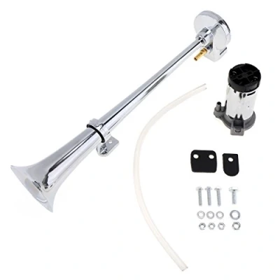 Image of ePathChina® 17 Inch 150DB Super Loud 12V Single Trumpet Air Horn Compressor Kit for Cars/Trucks/Boats/Motorcycles/Vehicles