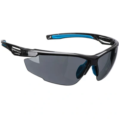 Image of Portwest Anthracite KN Safety Glasses Smoke