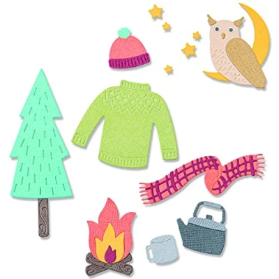 Image of Sizzix Thinlits Die Set 12PK Cozy Woodland by Jennifer Ogborn 665943 Chapter 3 2022, Multicolor, One Size