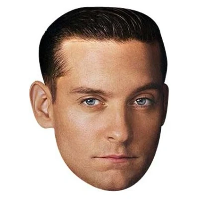 Image of FoxyPrinting Tobey Maguire Celebrity Cardboard Party Face Mask Fancy Dress