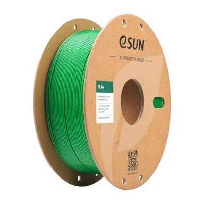 Image of eSUN PLA+ Filament 1.75mm, Enhanced Toughness 3D Printer PLA Plus, Dimensional Accuracy +/ 0.03mm, 1KG Spool (2.2 LBS) Printing for Printers,Grass Green