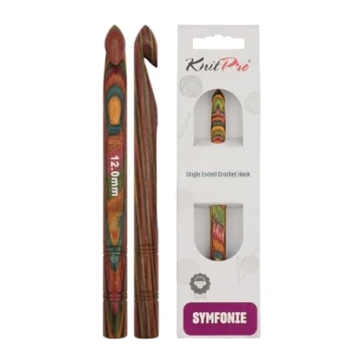 Image of KnitPro 12 mm Symfonie Crochet Single Ended Hooks, Multi Color