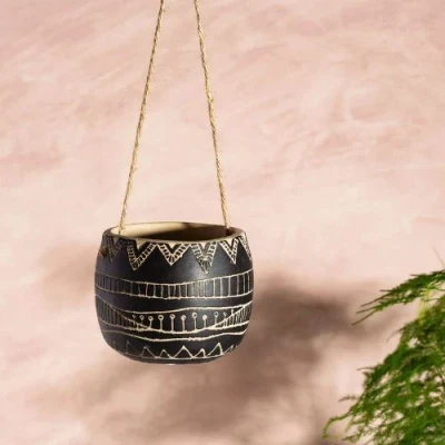 Image of Sass &amp; Belle Sgrafitto Hanging Planter