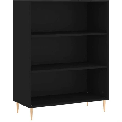 Image of vidaXL Bookcase Black 69.5x32.5x90 cm Engineered Wood