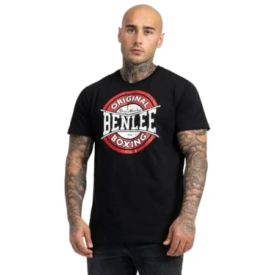 Image of Benlee Rocky Marciano Men&#039;s Boxing Logo T Shirt Black, Large