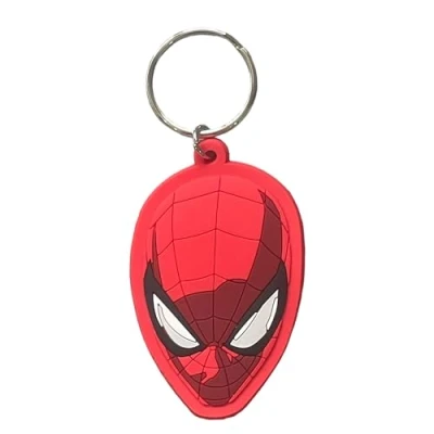Image of South Coast Jewellery Spiderman Marvel Superhero Avengers Keyring Keychain 2D Rubber Bag Pencil Case Charm Pendent Zip Accessory