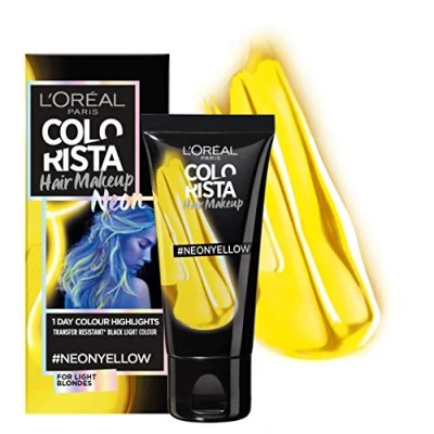 Image of L&#039;Oreal Colorista Hair Makeup Neon Yellow Temporary Light Blonde Colour 30ml