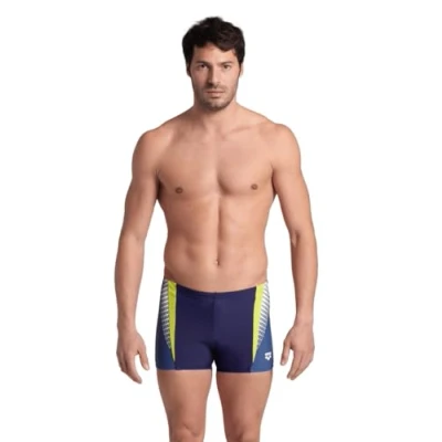 Image of Arena Mens M Threefold Shorts, Navy Grey Blue Soft Green, 62 EU