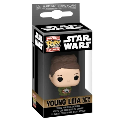 Image of Funko POP! Keychain: Obi Wan Kenobi Trudeau Young Leia Organa Star Wars Novelty Keyring Collectable Mini Figure Stocking Filler Gift Idea Official Merchandise TV Fans Backpack Decor