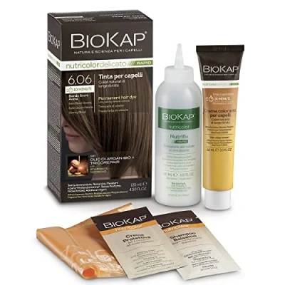 Image of Bios Line Biokap Nutricolor Delicato Rapid Tinta Capelli 6.06 Dark Blonde Habana 140 ml
