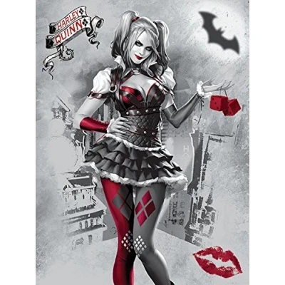 Image of DC Comics AFWDC99540 Batman Arkham Knight 60 X 80 cm Harley Quinn Canvas Print