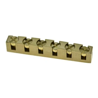 Image of KAISH 43mm Height Adjustable Brass Guitar Nut Metal for Les Paul or LP SG Electric