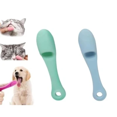 Image of Silicone Scrubber for Cats Chin Cleaner,Cat Finger Toothbrush,Cat Pet Toothbrush, Cat Brush Dental Care,Finger Brushes Suitable Puppies and (B 2pcs)